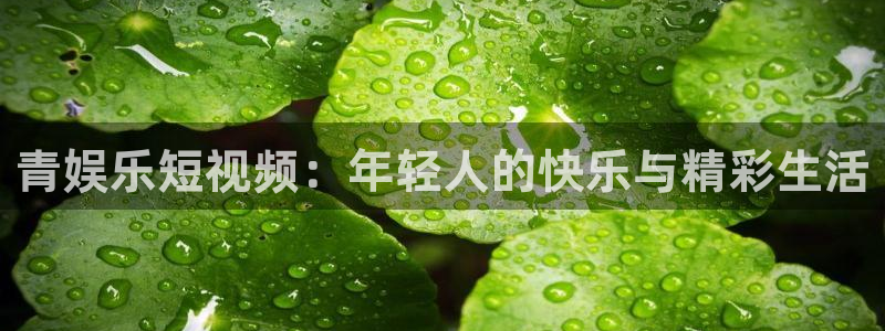富联娱乐登录：青娱乐短视频：年轻人的快乐与精彩生活